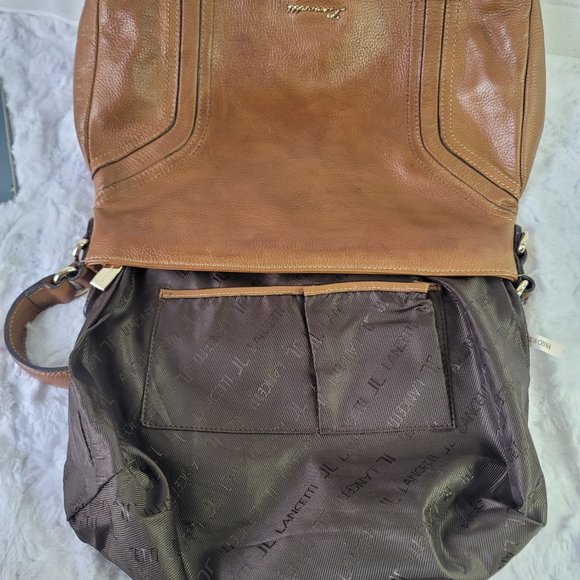 LANCETTI Y2K Brown Leather Shoulder Bag - Picture 15 of 16